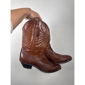 Laredo VINTAGE Brown Leather Western Cowboy Boots - US 10